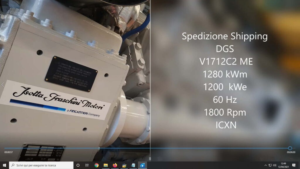 Copertina video spedizione 1712 genset